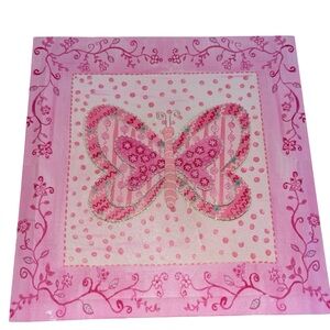 Canvas Pink Butterfly Wall Art